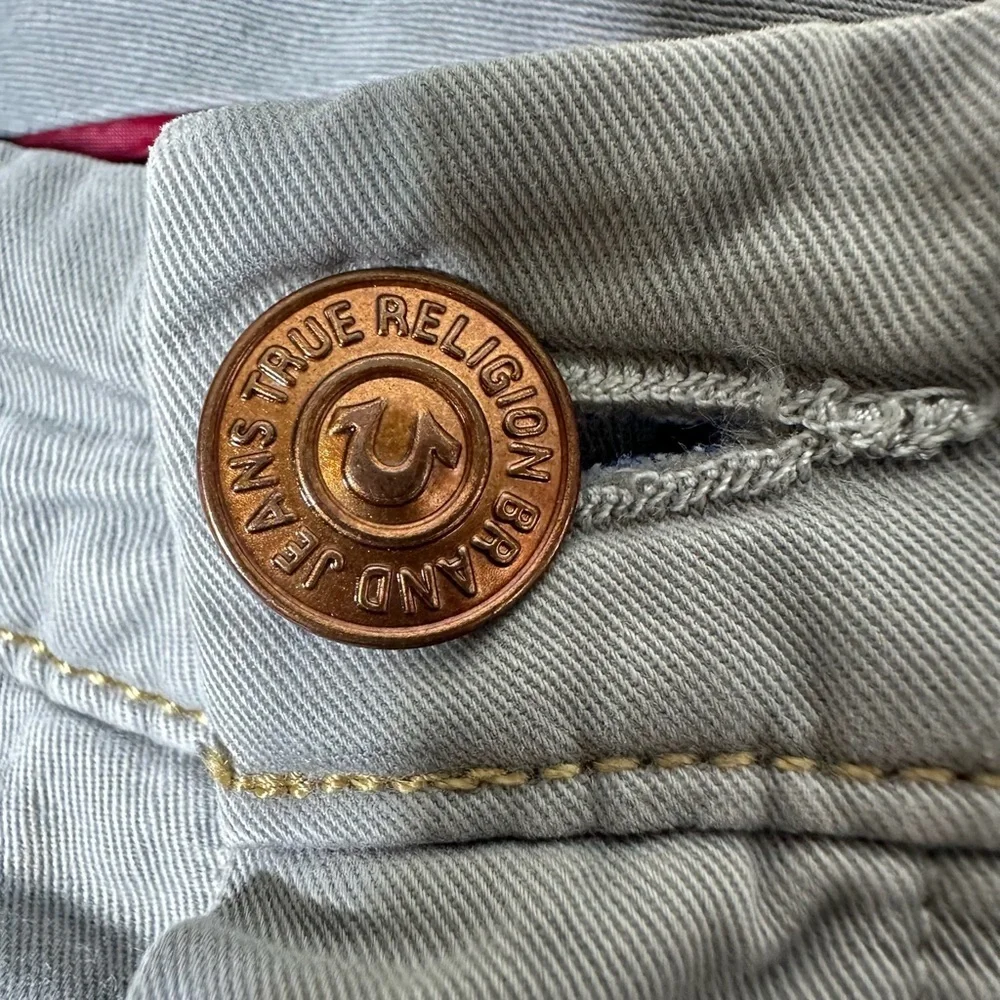 True Religion Rocco Tailored‎ Overdye Twill Jeans Pants Gray Button Fly 32X32